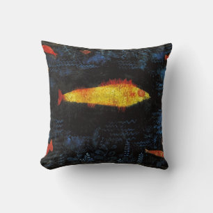 Paul Klee The Goldfish Vintage Watercolor Art Throw Pillow