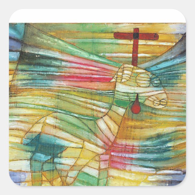 Paul Klee, The Lamb, Square Sticker (Front)