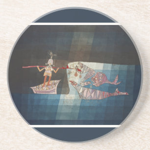 Paul Klee The Seafarer Abstract Nautical Poster Coaster