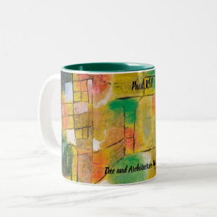 Paul Klee Tree and Architecture Rhythms Two-Tone Coffee Mug