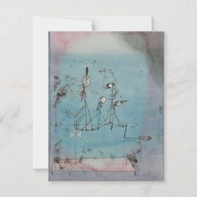 Paul Klee Twittering Machine Invitations (Front)