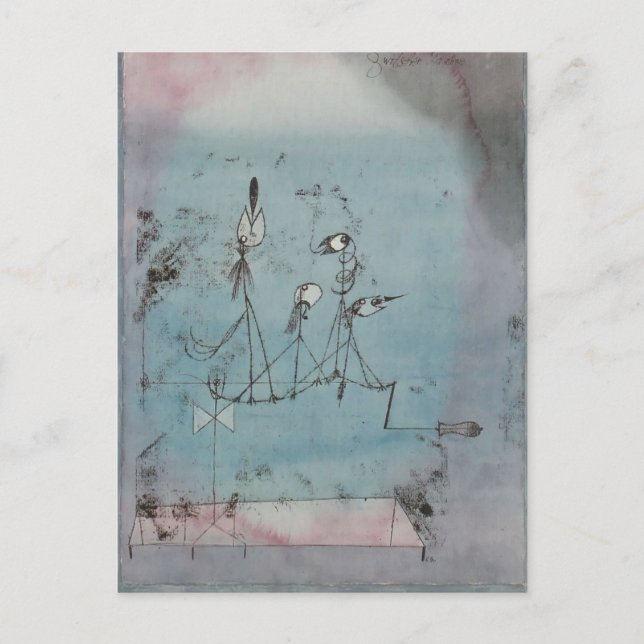 Paul Klee- Twittering Machine Postcard (Front)