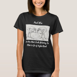 Paul Klee Two Men Meet Abstract Sketch T-Shirt