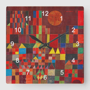 "Paul Klee" wall clock,No.01-2 Square Wall Clock