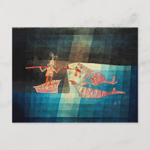 Paul Klee's painting, The Seafarers, Postcard