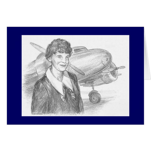 Paul McGehee "Amelia Earhart" Card (Front Horizontal)