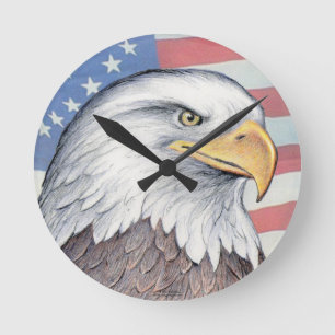 Paul McGehee "American Bald Eagle" Clock