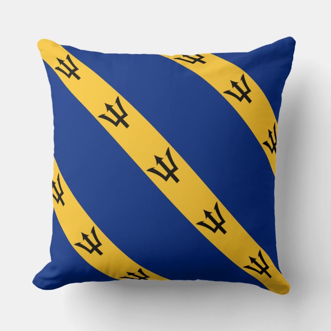 Paul McGehee "Barbados Flag" Pillow (Front)