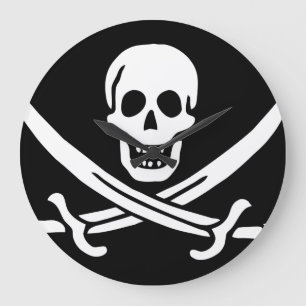 Paul McGehee "Calico Jack's Pirate Flag" Clock