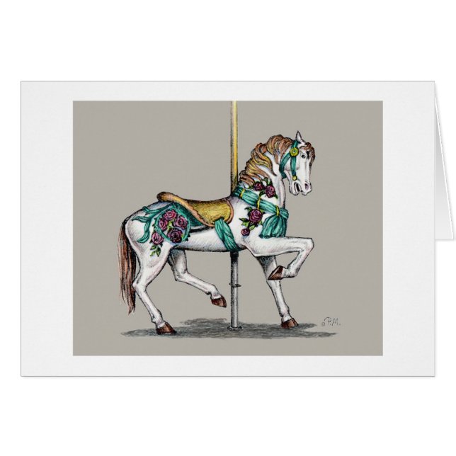 Paul McGehee "Carousel Horse-Ocean City, MD" Card (Front Horizontal)