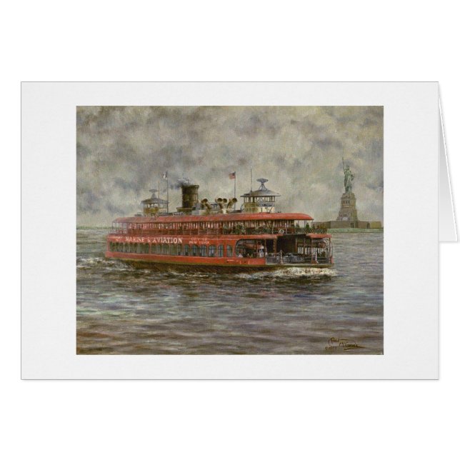 Paul McGehee "carte du ferry de Staten Island" (Devant Horizontal)
