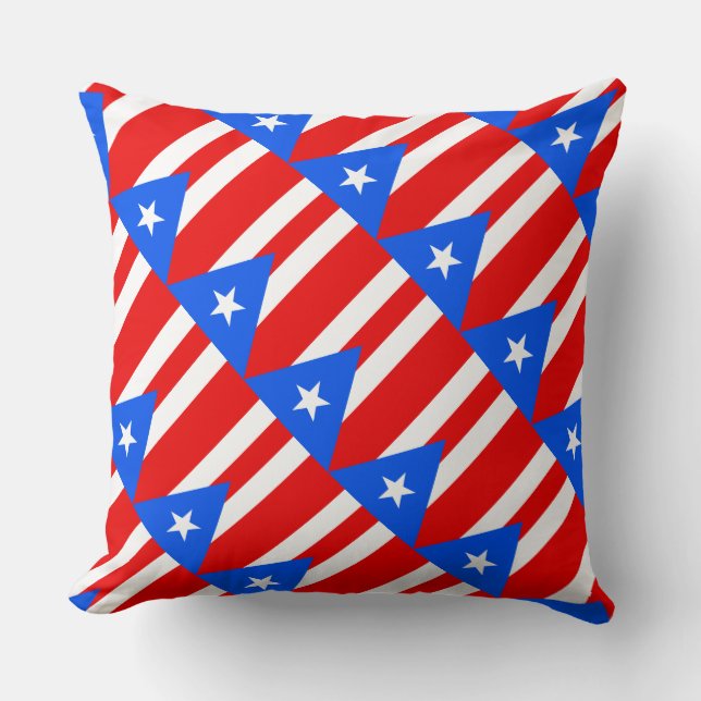 Paul McGehee Coussin du "drapeau portoricain" (Recto)