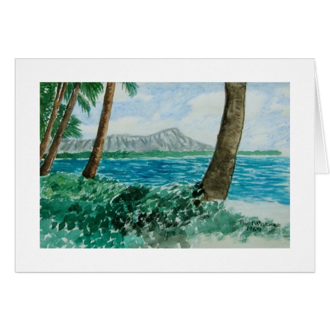 Paul McGehee "Diamond Head - Oahu, Hawaii" Card (Front Horizontal)