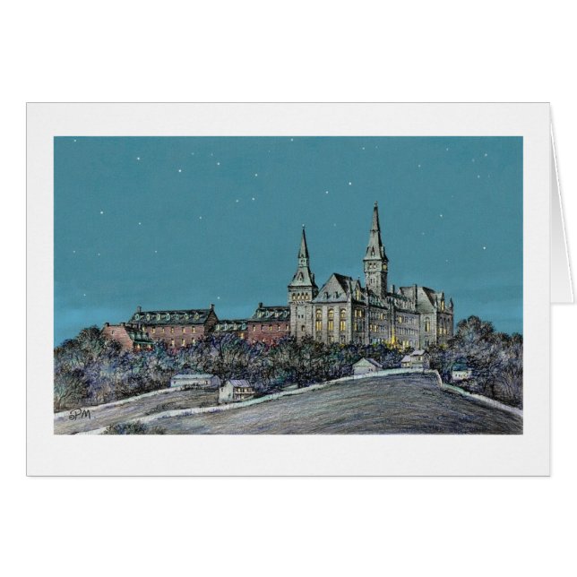 Paul McGehee "Georgetown - Healy Hall" Card (Front Horizontal)