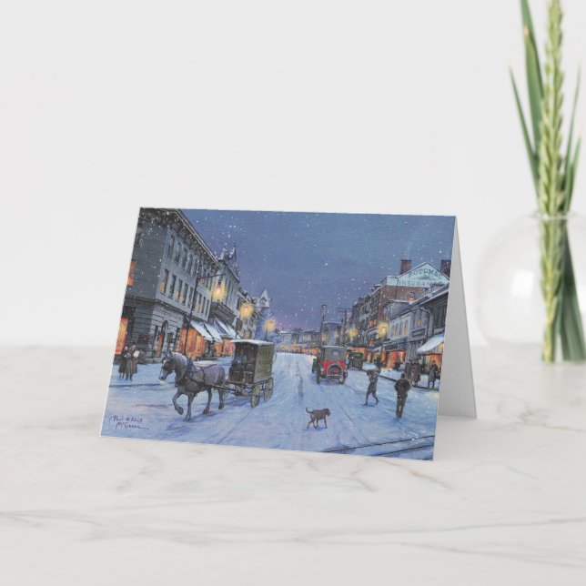 Paul McGehee "Georgetown Snowfall" Christmas Card (Front)