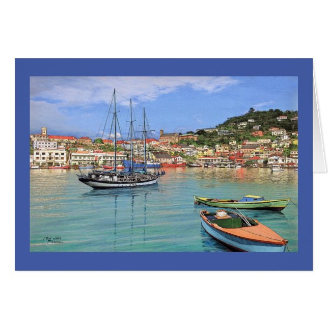 Paul McGehee "Grenada - St. George's Harbour" Card (Front Horizontal)