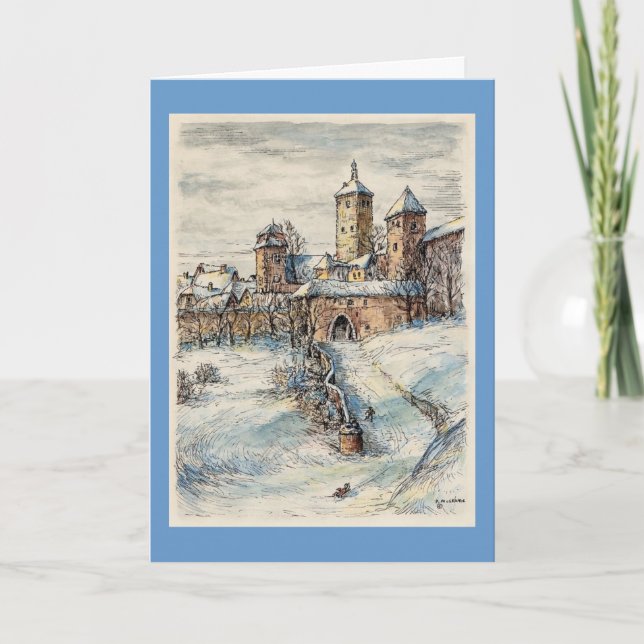 Paul McGehee "Rothenburg" Christmas Greeting Card (Front)