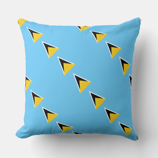 Paul McGehee "Saint Lucia Flag" Pillow (Front)