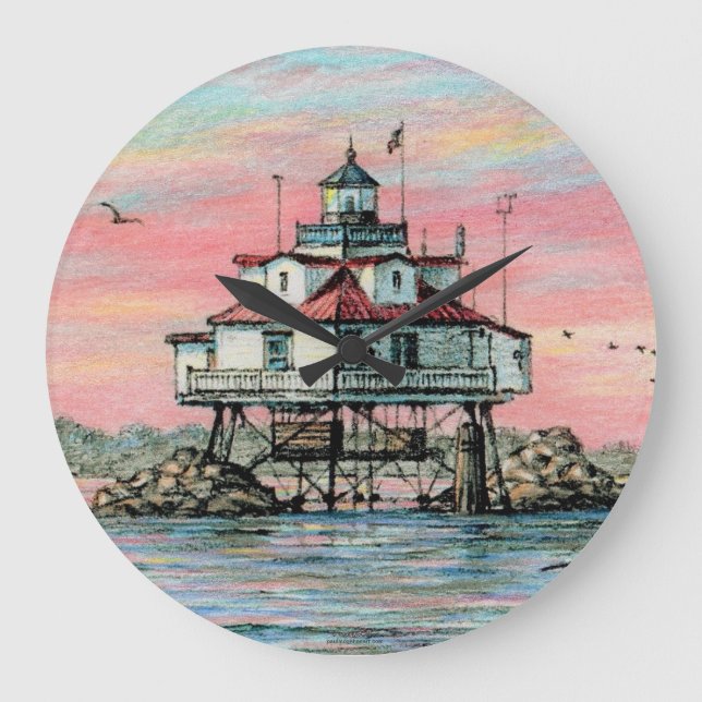 Paul McGehee "Thomas Point Dawn" Clock (Front)