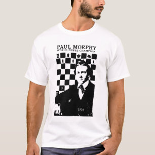 Paul Morphy Vintage Chess Portrait T-Shirt