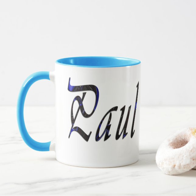 Paul Name Boys Logo, Mug (With Donut)