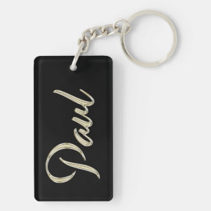 Paul Name whitegold Schlüsselanhänger Anhänger Keychain