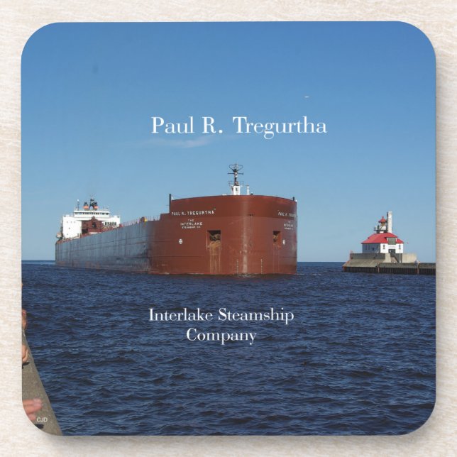 Paul R. Tregurtha Duluth 6 hard plastic coasters (Front)