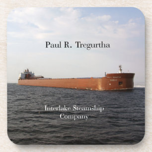Paul R. Tregurtha set of 6 hard plastic coasters