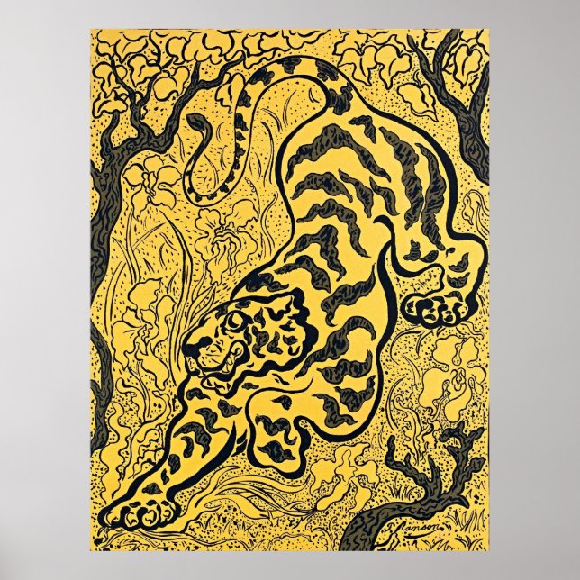 Paul Ranson’s Tiger in the Jungle - Retro Art  Poster (Front)