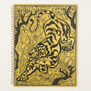 Paul Ranson Vintage Art Nouveau Yellow Tiger Print Planner