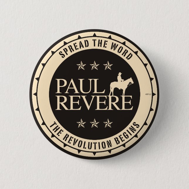 Paul Revere 2 Inch Round Button (Front)