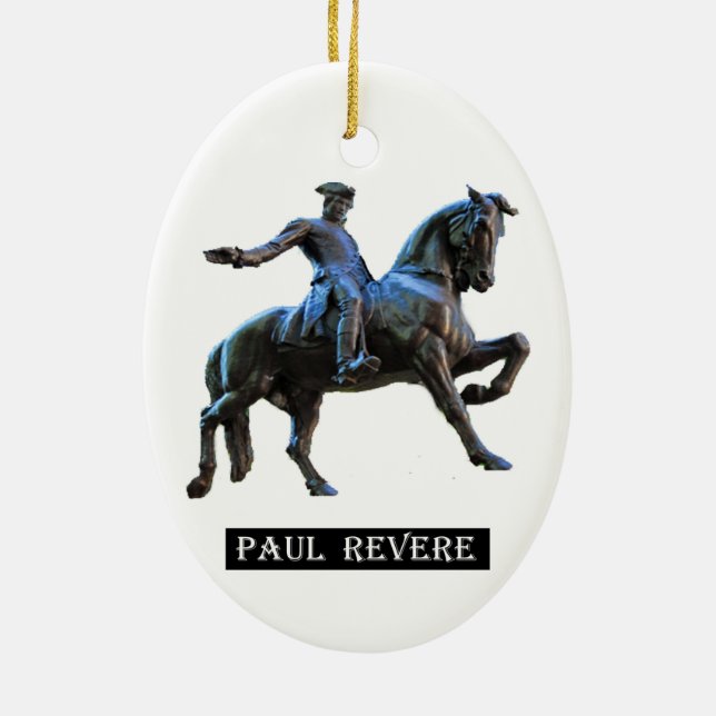 Paul Revere (Massachusetts) Ceramic Ornament (Back)