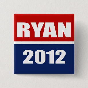 Paul Ryan 2012 2 Inch Square Button