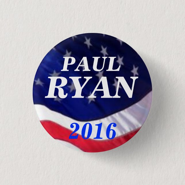 Paul Ryan 2016 1 Inch Round Button (Front)