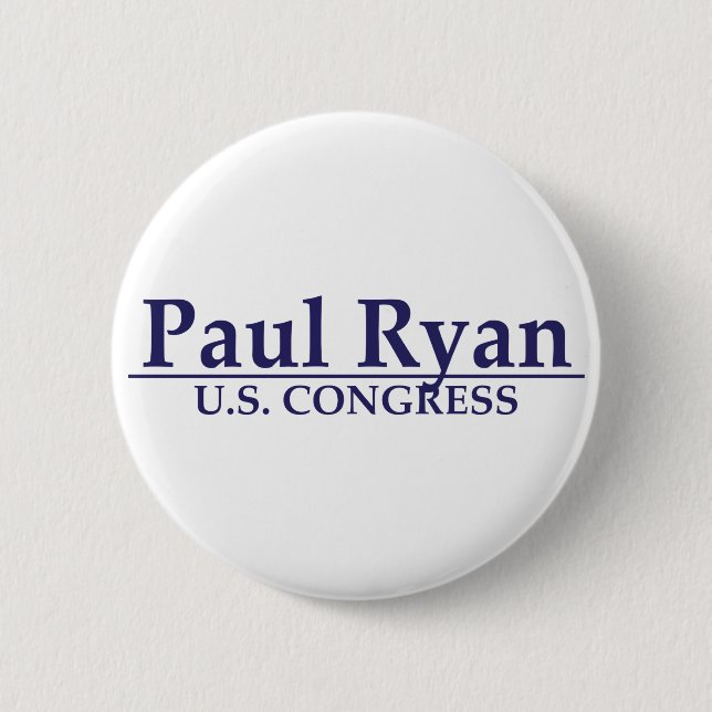 Paul Ryan U.S. Congress 2 Inch Round Button (Front)