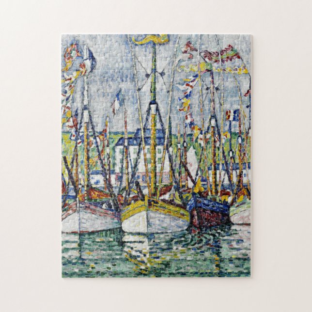 Paul Signac - Blessing Of The Tuna Fleet At Groix. Jigsaw Puzzle (Vertical)