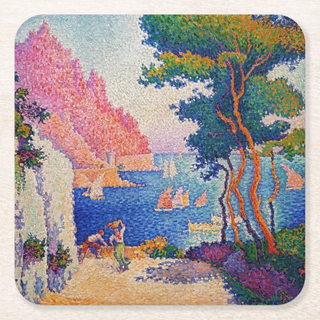 Paul Signac - Capo di Noli Square Paper Coaster (Front)