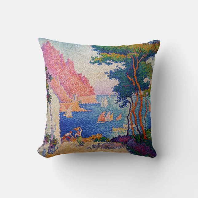 Paul Signac - Capo di Noli Throw Pillow (Front)