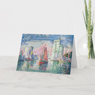 Paul Signac - Entrance of La Rochelle Harbour Card
