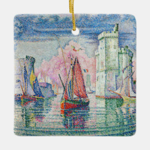 Paul Signac - Entrance of La Rochelle Harbour Ceramic Ornament