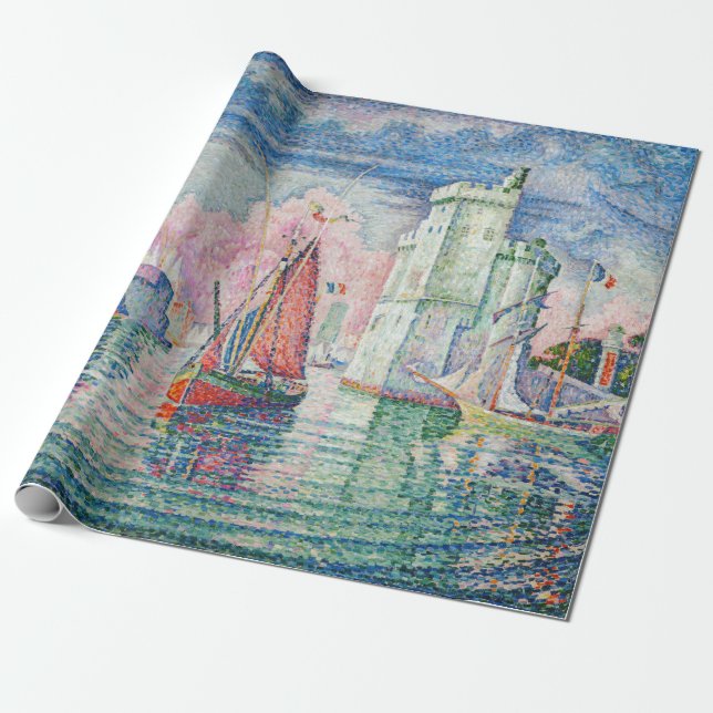 Paul Signac - Entrance of La Rochelle Harbour Wrapping Paper (Unrolled)