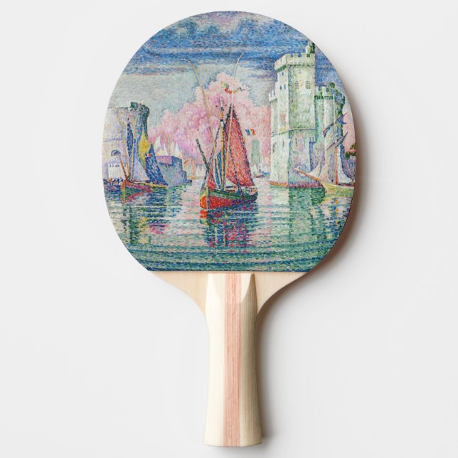 Paul Signac - Entrance of La Rochelle Ping Pong Paddle (Front)