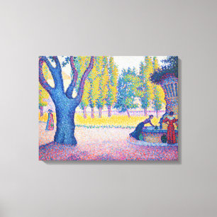 Paul Signac - Fountain des Lices, Saint-Tropez Canvas Print