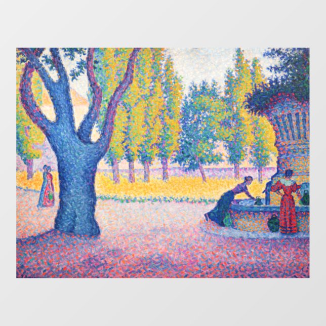 Paul Signac - Fountain des Lices, Saint-Tropez Window Cling (Sheet)
