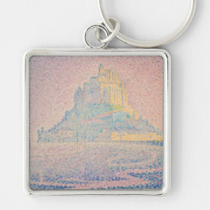Paul Signac - Mont Saint Michel, Fog and Sun Keychain
