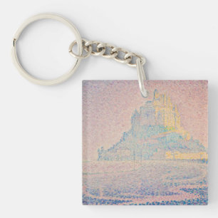Paul Signac - Mont Saint Michel, Fog and Sun Keychain