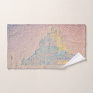 Paul Signac - Mount Saint Michel Fog and Sun Bath Towel Set