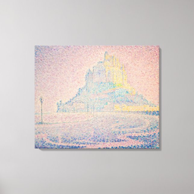 Paul Signac - Mount Saint Michel Fog and Sun Canvas Print (Front)