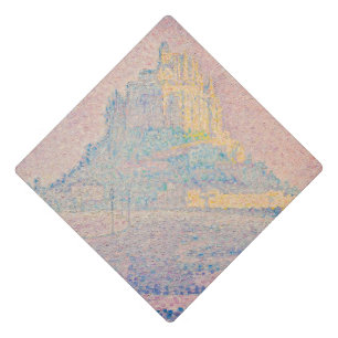 Paul Signac - Mount Saint Michel Fog and Sun Graduation Cap Topper