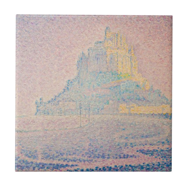 Paul Signac - Mount Saint Michel Fog and Sun Tile (Front)
